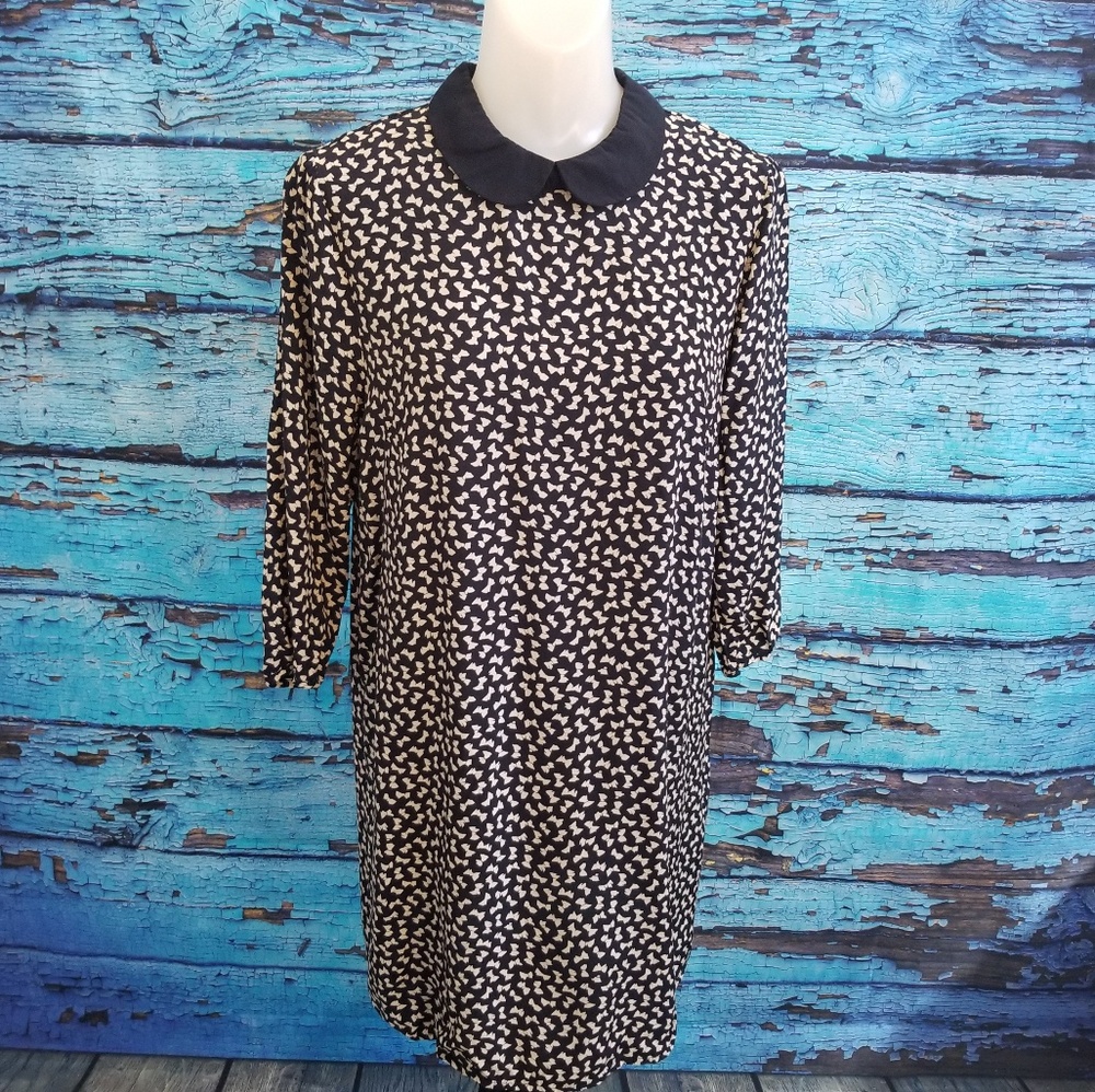 Forever 21  Blue Shift Dress Bows Vintage Style